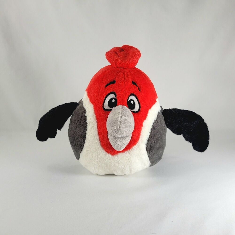 Angry Birds Rio Pedro Red Gray White 8" Plush Commonwealth Toys 2011 - No Sound